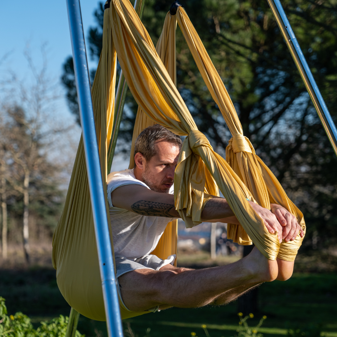 Kit complet 5m avec étriers yoga aérien or soleil - OYA YOGA