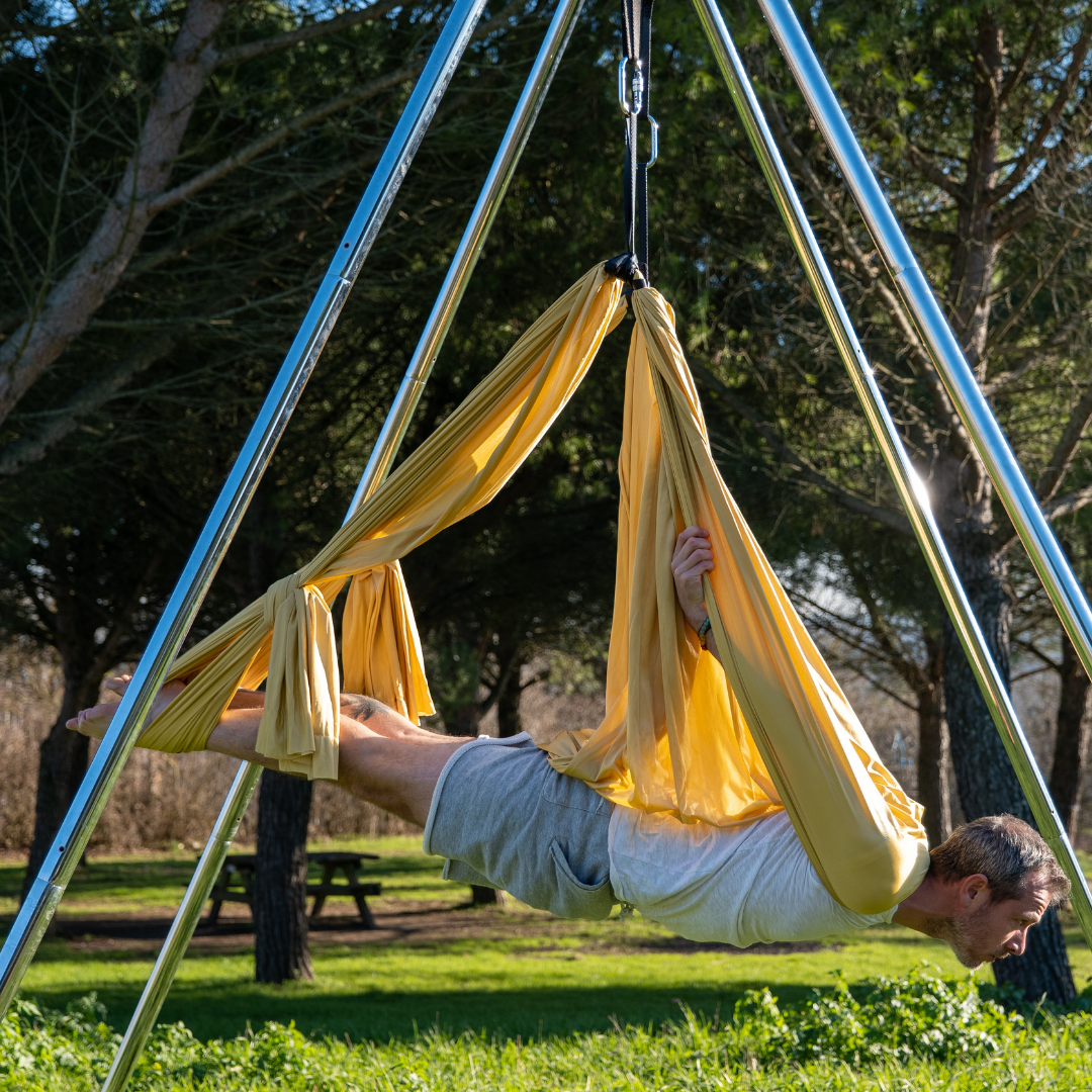 Kit complet 5m avec étriers yoga aérien or soleil - OYA YOGA